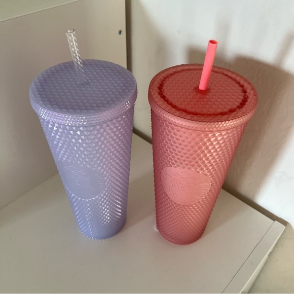 Set of Two 24oz Starbucks Tumbler Studded Cups - Picture 4 of 4